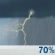This Afternoon: A chance of showers and thunderstorms before 3pm, then showers and thunderstorms likely between 3pm and 5pm, then showers and thunderstorms likely. Mostly cloudy, with a high near 82. East wind around 2 mph. Chance of precipitation is 70%. New rainfall amounts between a tenth and quarter of an inch possible. This Afternoon: Chance Showers And Thunderstorms